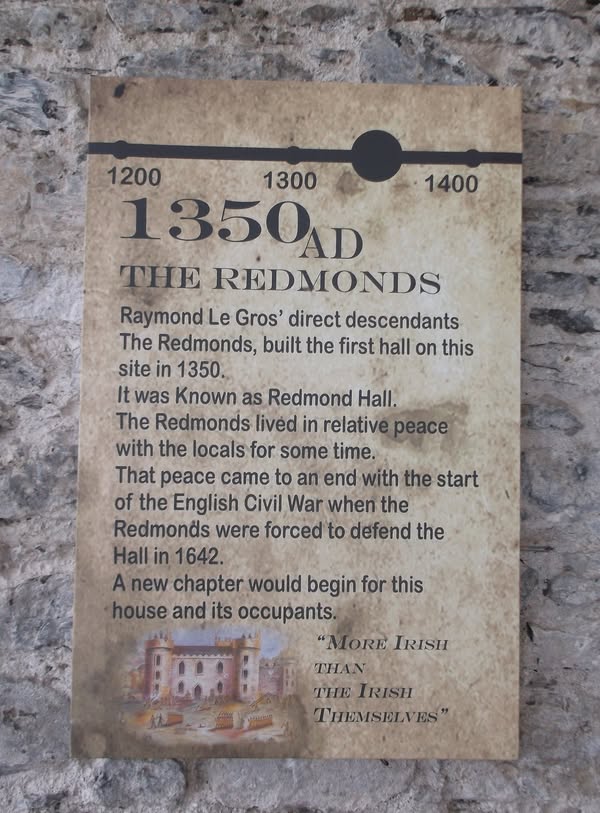 Redmond Hall historical plaque