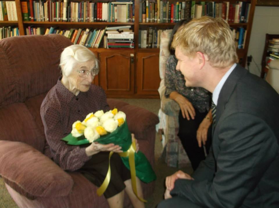 Sister Aidan with Consul General Shane Stephens